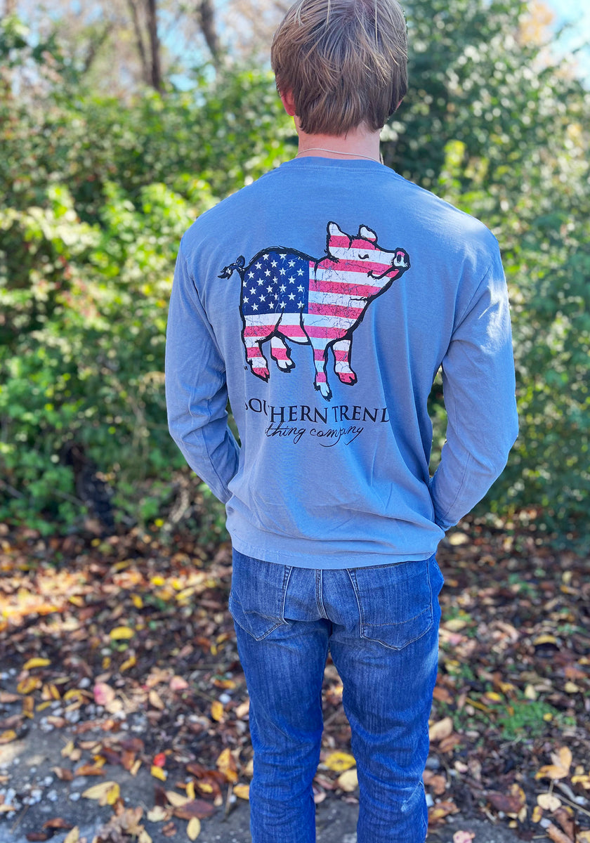 American flag on sale long sleeve shirt