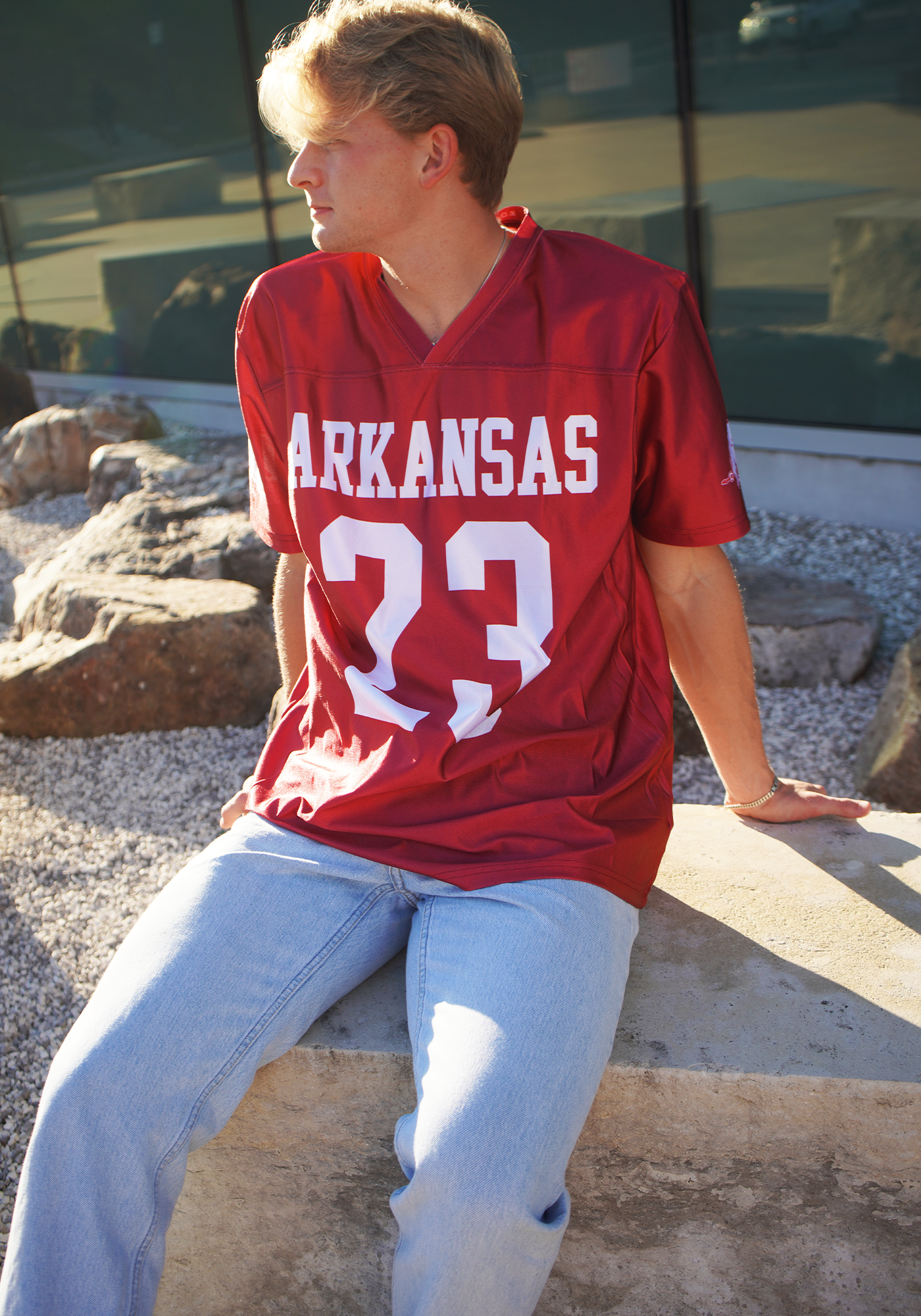 Custom arkansas razorback football jersey hotsell